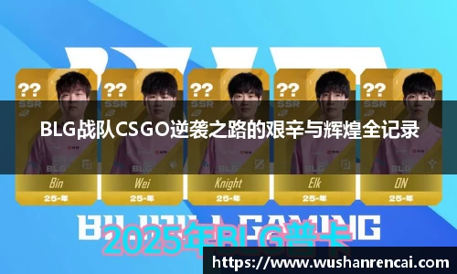 BLG战队CSGO逆袭之路的艰辛与辉煌全记录