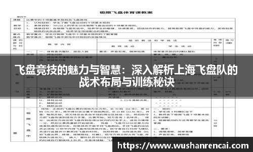 飞盘竞技的魅力与智慧：深入解析上海飞盘队的战术布局与训练秘诀